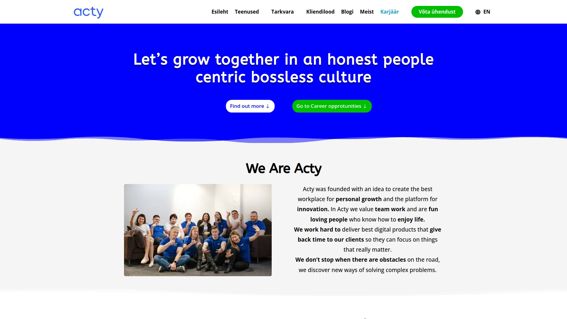 Acty Career Page